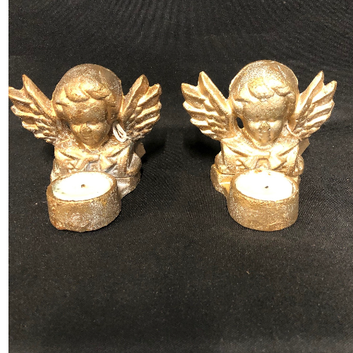 Metal cherub t light holder VIN506F