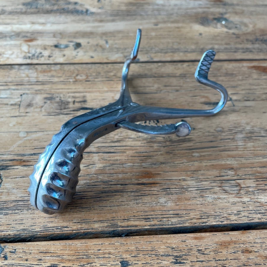 The Barber Surgeon Antique Metal Mouth Gag Salvaged from a barber shop - VIN861E