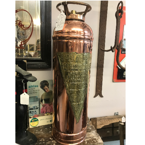 Antique 1920'S Alaskan Copper & Brass Extinguisher VIN254B