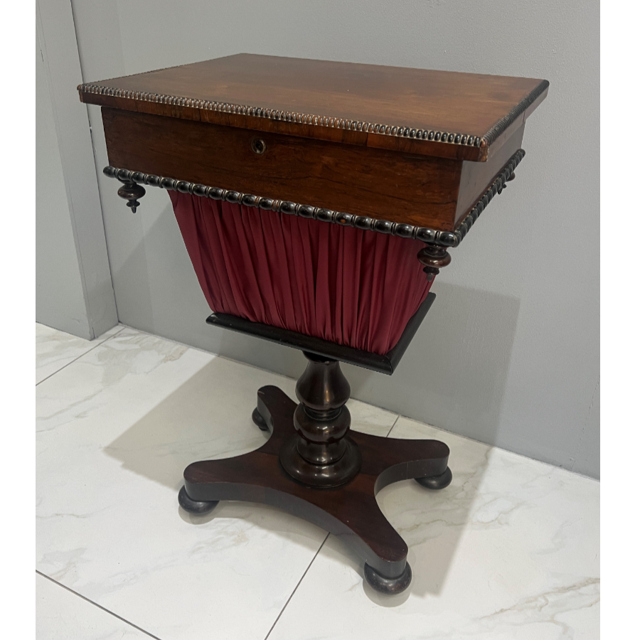 Antique Victorian Mahogany Sewing Table - VIN977W