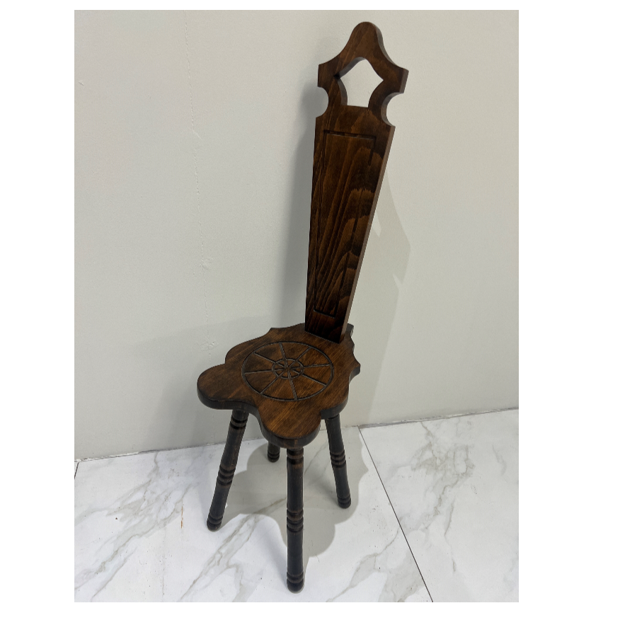 Antique carved spinning chair - VIN995X