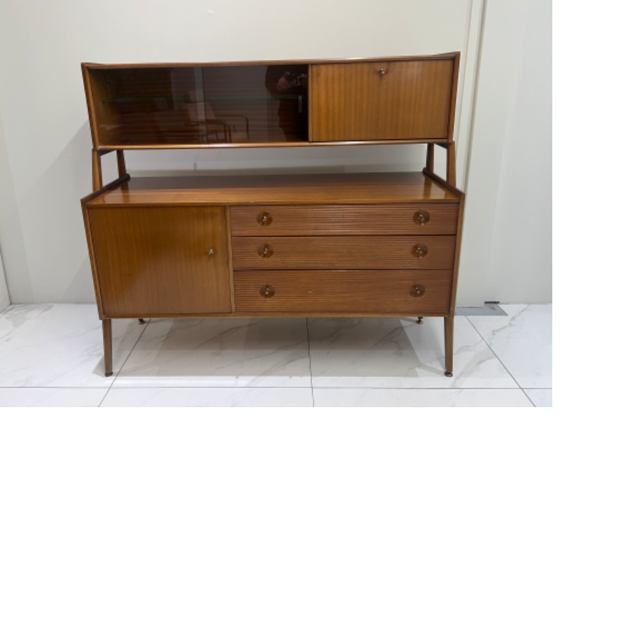 Rare Early 1960s Mid-century Nathan Teak Sideboard Cocktail Cabinet - VIN1004J