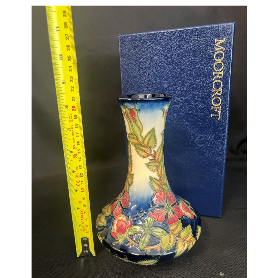 Boxed Moorcroft Sweet Briar Vase - VIN1012K