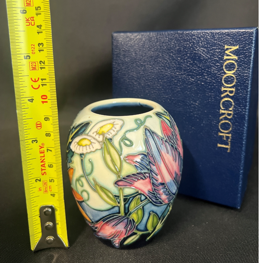 Boxed Moorcroft Castle Garden Small Vase - VIN1012L