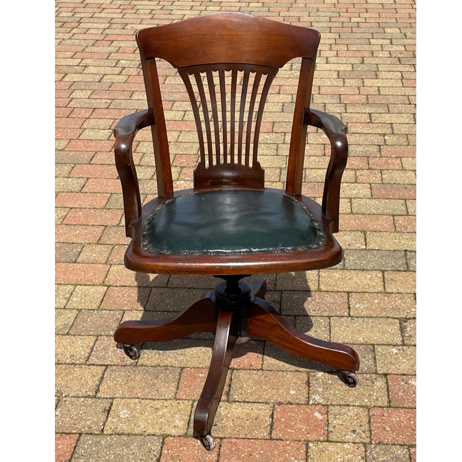 Antique Reclining Swivel Office Chair - VIN1019Q1