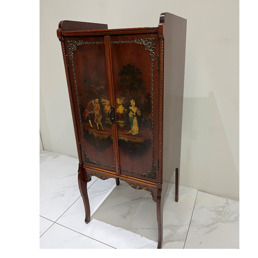 Antique Double Door Cabinet with Six Drawers - VIN1009F