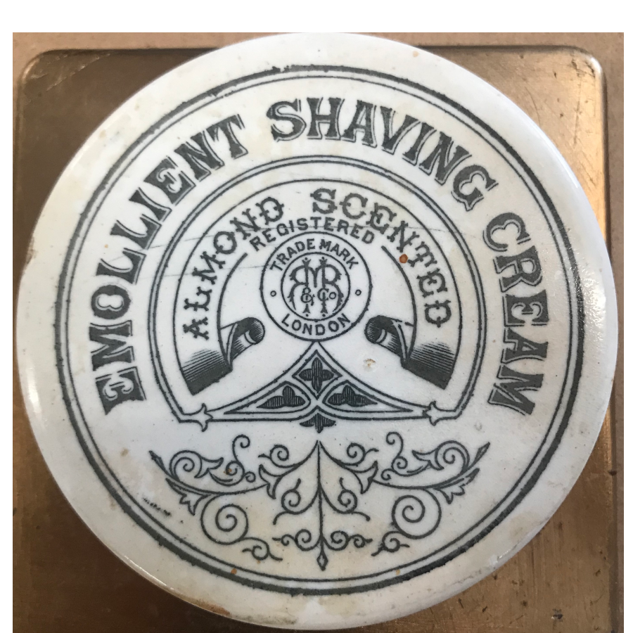 Vintage Emollient Shaving Cream Pot Lid VIN216B