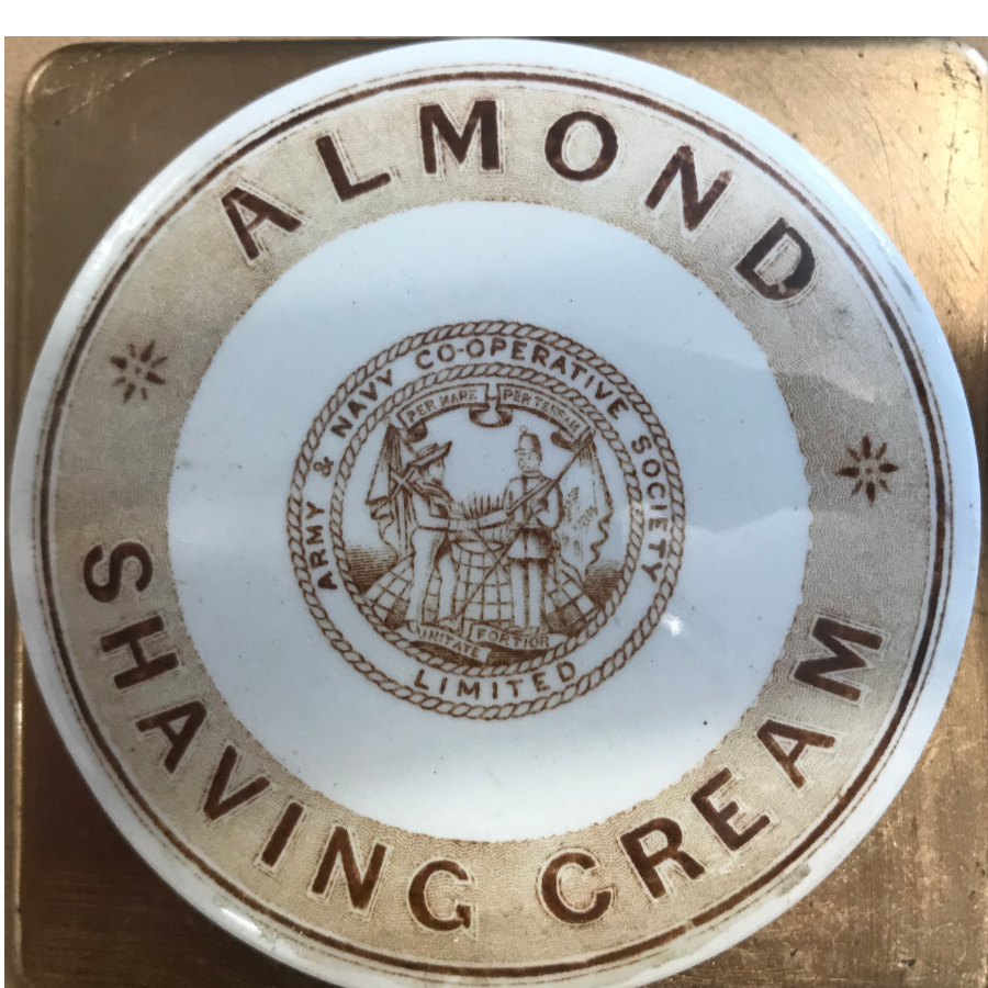 Vintage Almond Shaving Cream Pot Lid VIN239I