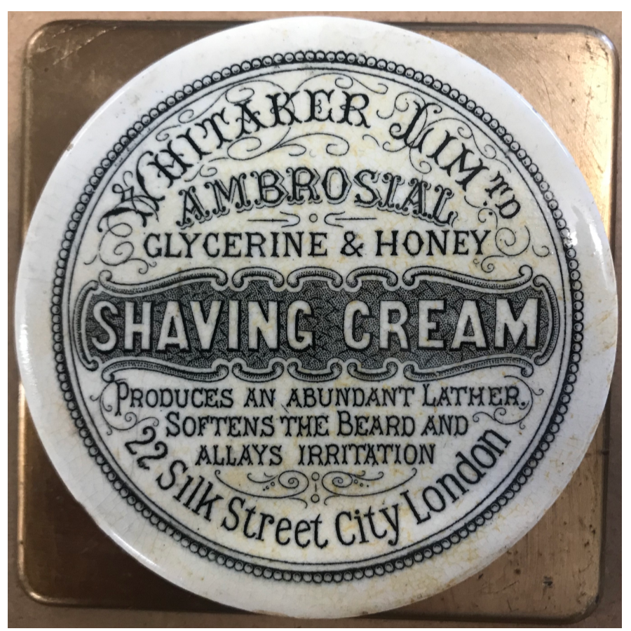 Vintage Ambrosial Shaving Cream Pot Lid VIN284L