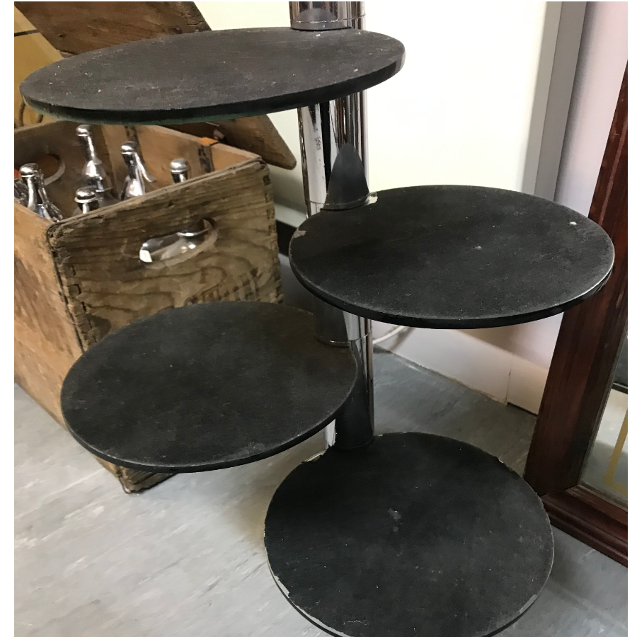 Vintage Chrome 4 Tier Display Stand VIN386K