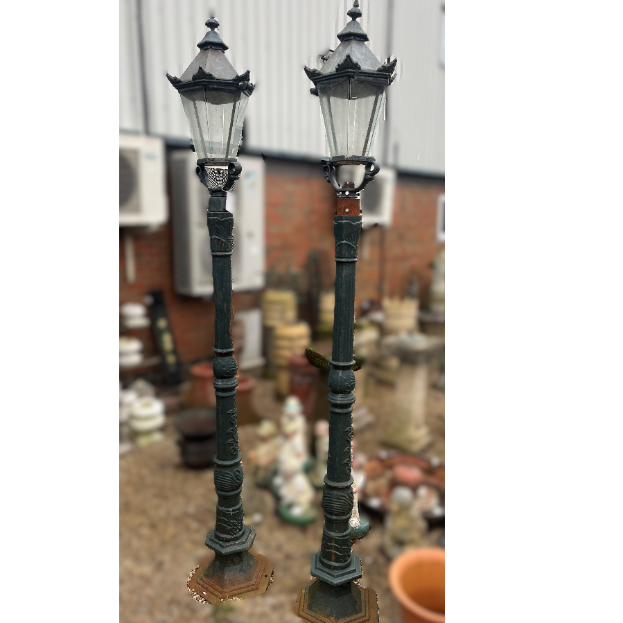 Pair of Cast Iron Lamposts - VIN560B