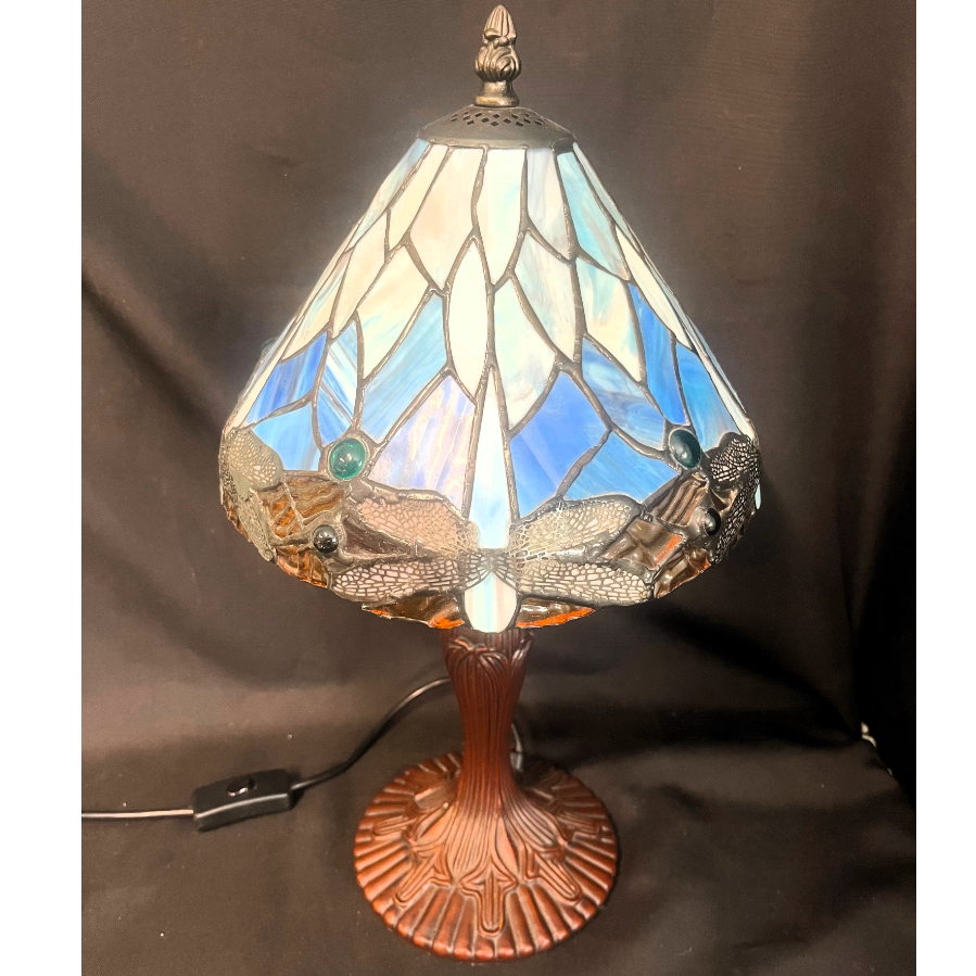 Art Deco Stained Glass Tiffany Style Lamp - VIN793K