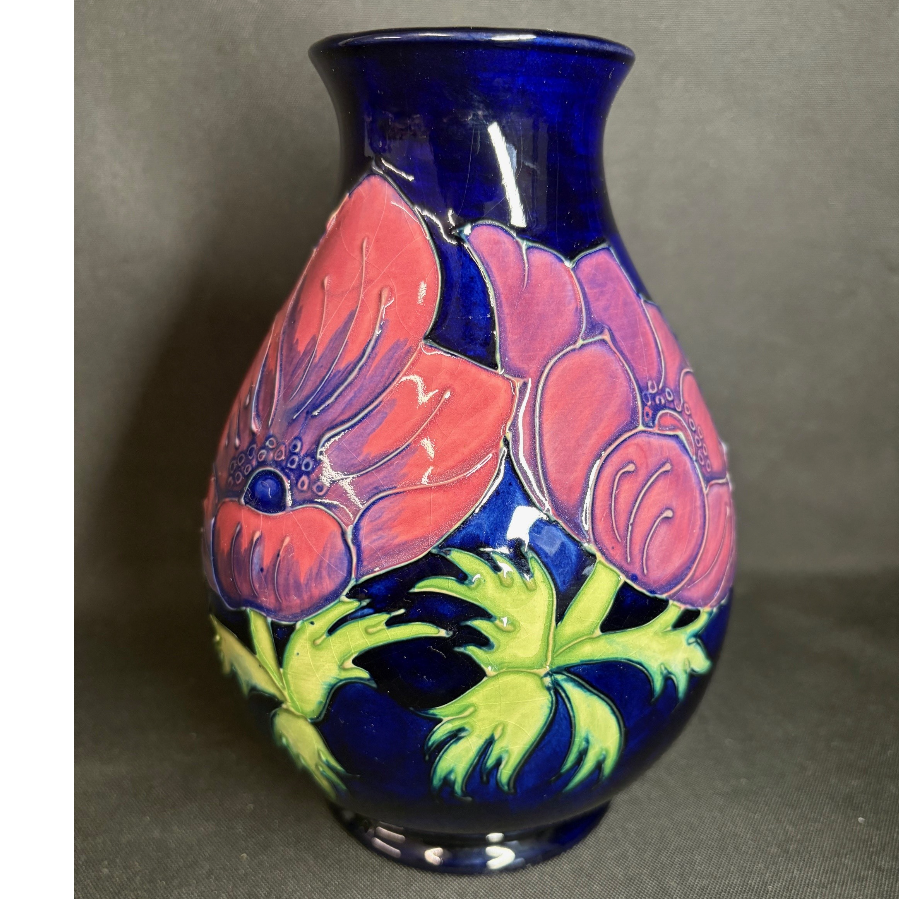 Moorcroft Anemone blue Vase - VIN1128B