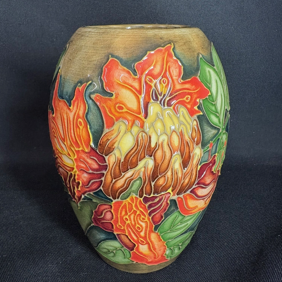 Moorcroft Original TRIAL Flames of the Forest Vase by Philip Gibson - VIN1128E