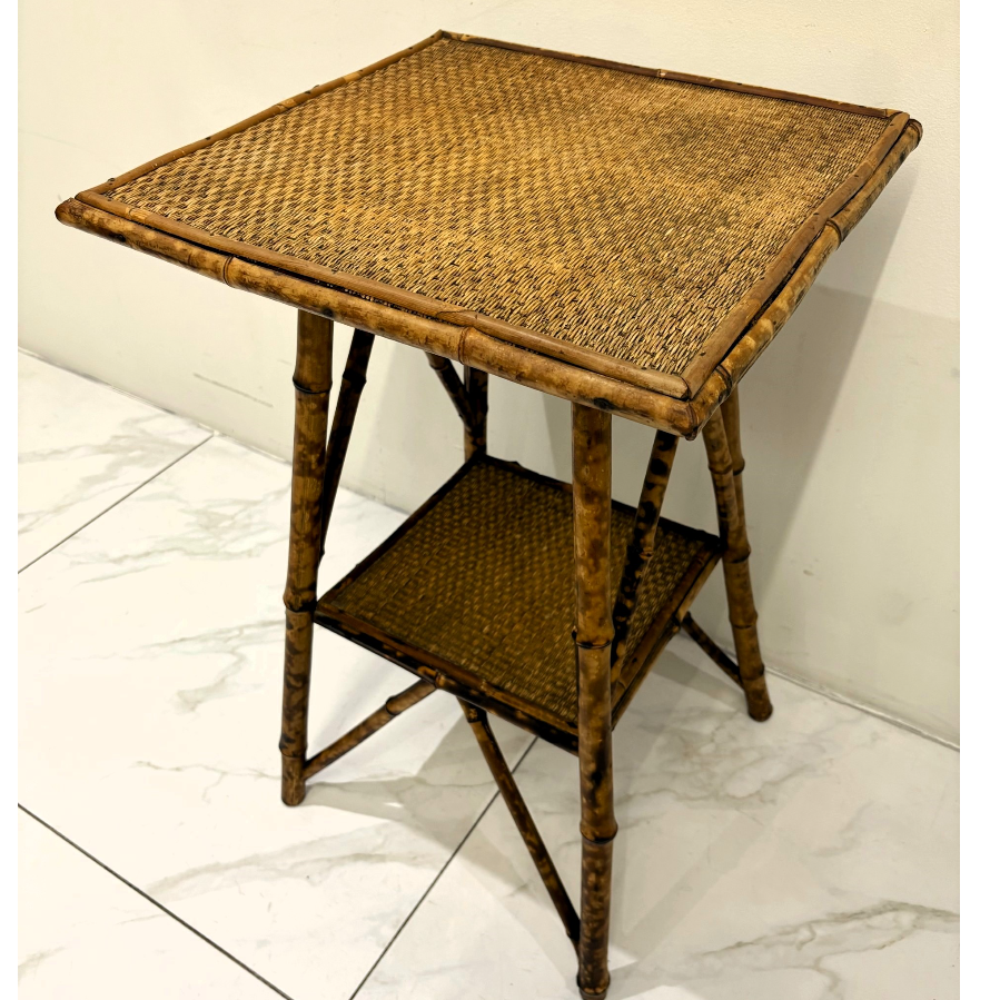 Antique Bamboo Side Table - VIN1125A