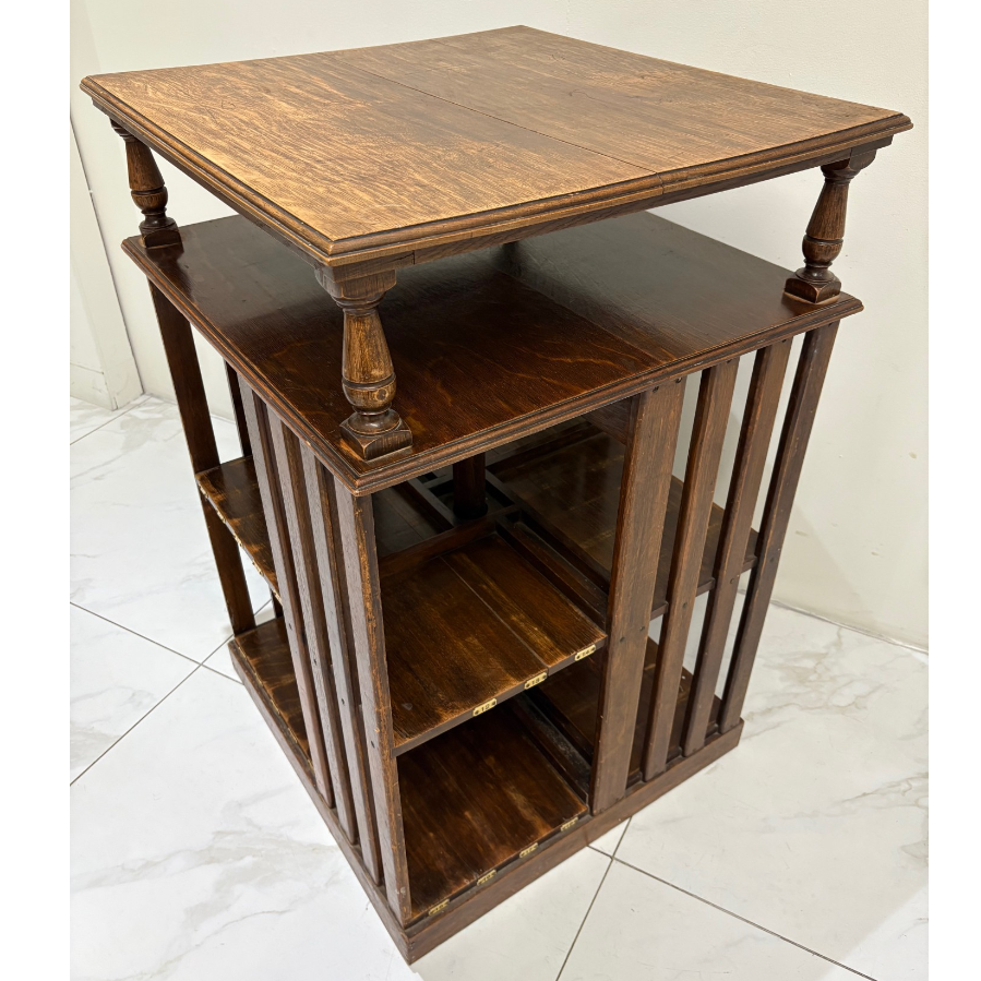 Very Large Edwardian Oak Square Bookcase - VIN1134L