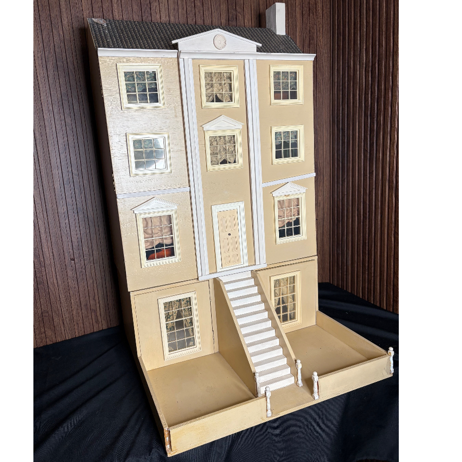 A Georgian Style Four Storey Dolls House with Furniture - VIN1133A