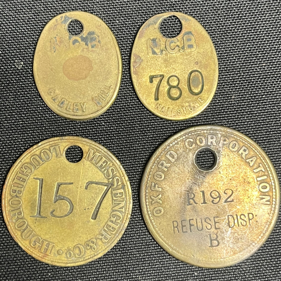 Set of 4 Miners Lamp Tallies