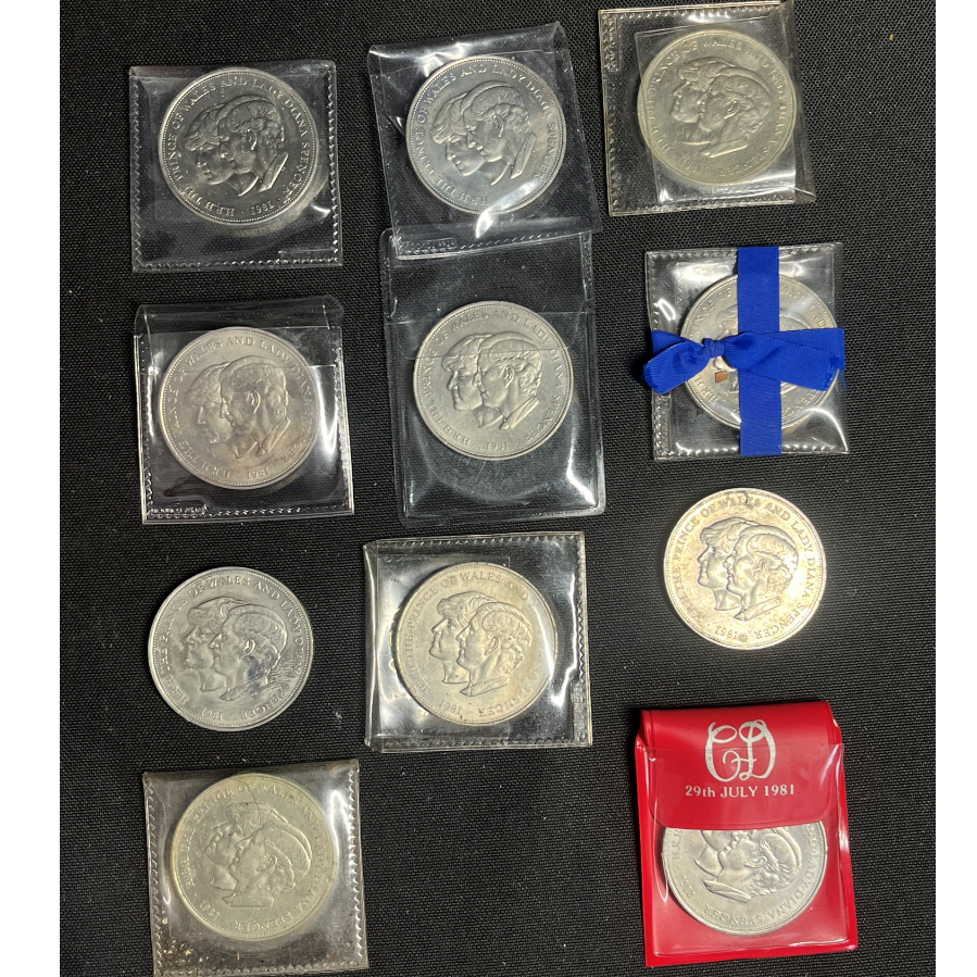 Set of 11 Prince of Wales & Lady Diana 1981 Coins