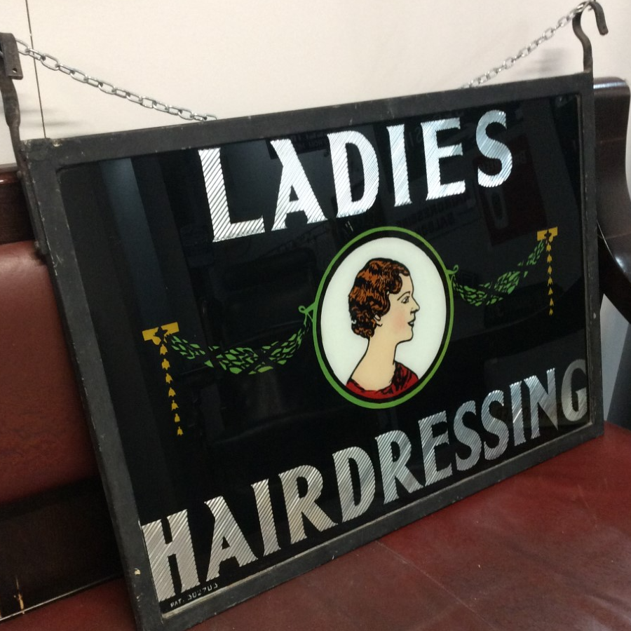 Antique 1920/30's Ladies Hairdressing Sign VIN150F