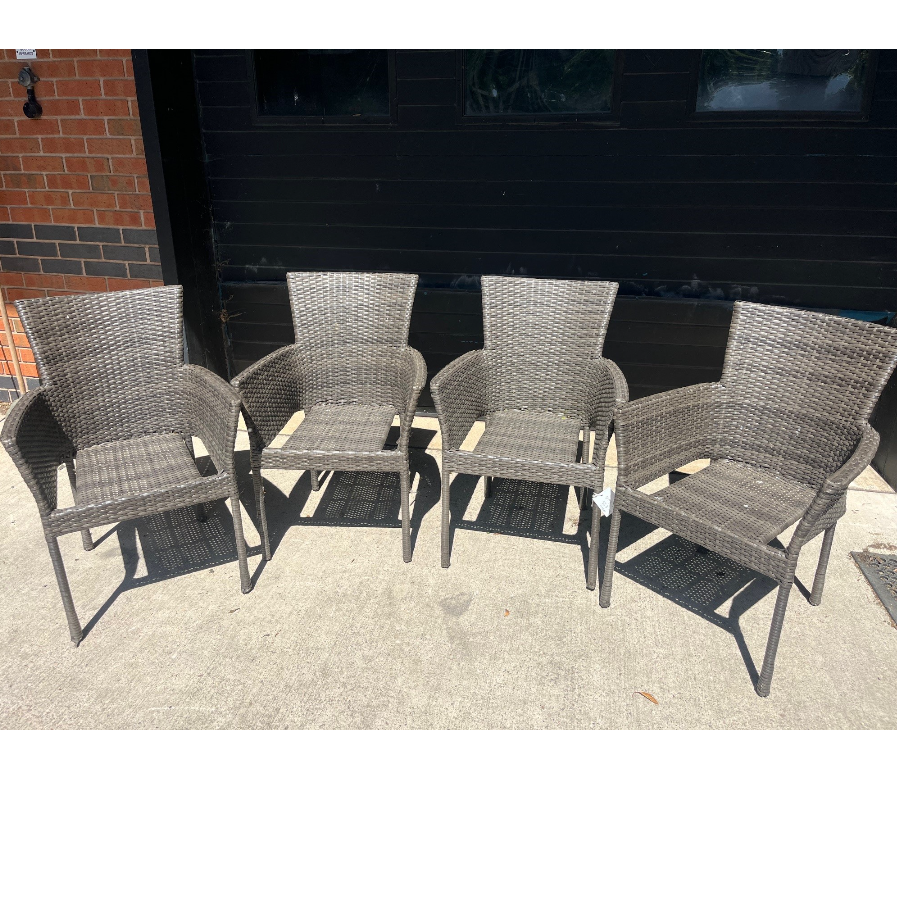 Grey Rattan Garden Chair - 4 Available - VIN1135P - Individually Priced