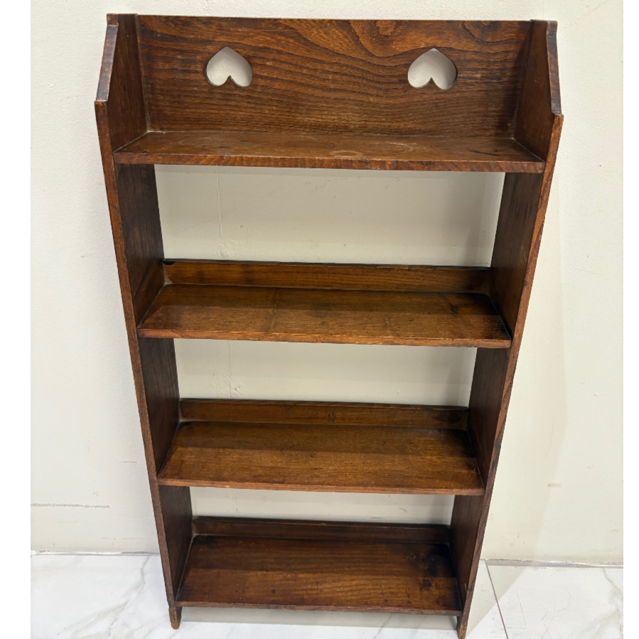 Early 20th Century English Solid Oak Open Bookcase - VIN1152E