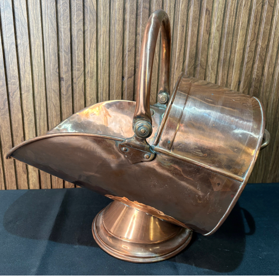 Antique Victorian Copper Coal Scuttle - VIN991X