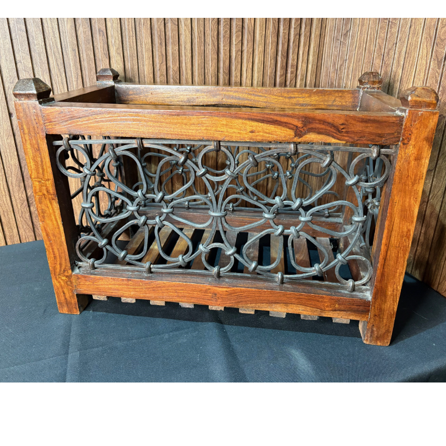 Heavy Solid Wood Frame With Cast Iron Detail - VIN1150C