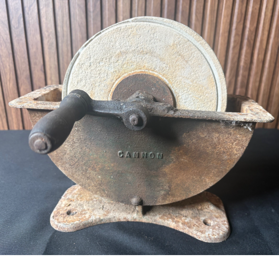 Antique Cast Iron 'Cannon' Grinding Wheel - VIN1159K