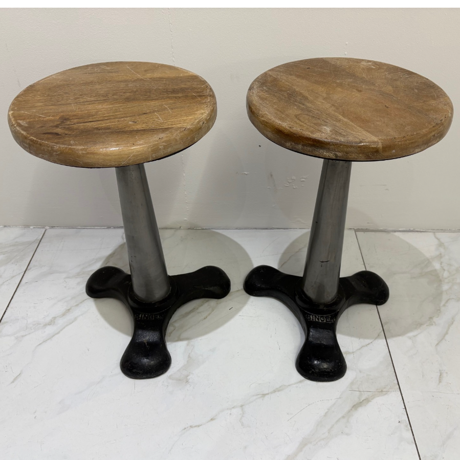 Original Singer Sewing Machinists Industrial Stool - VIN1159R - 2 Available