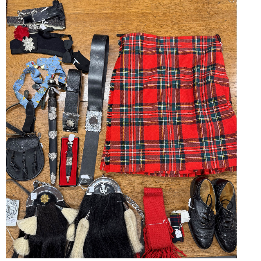 Scottish Pipers Kilt and Accessories - Individually priced - VIN1129