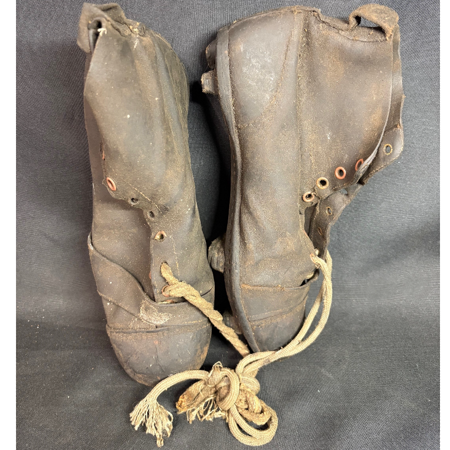 Original Antique Football Boots with Nailed on Bars - VIN1160M