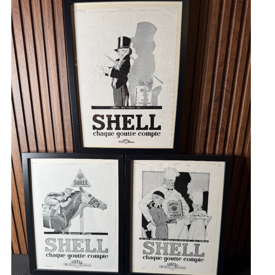 3 Original Shell Advertising Sheets from 1929 - VIN1151G - Individually priced
