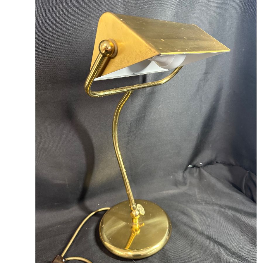 Vintage French Brass Table Desk Lamp - VIN1170F - Untested