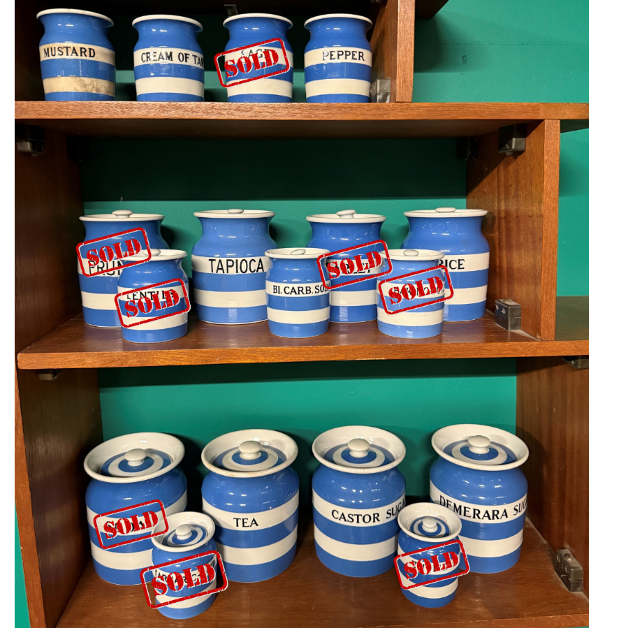 Selection of T G Green Cornishware Jars - Individually Priced - VIN1165A