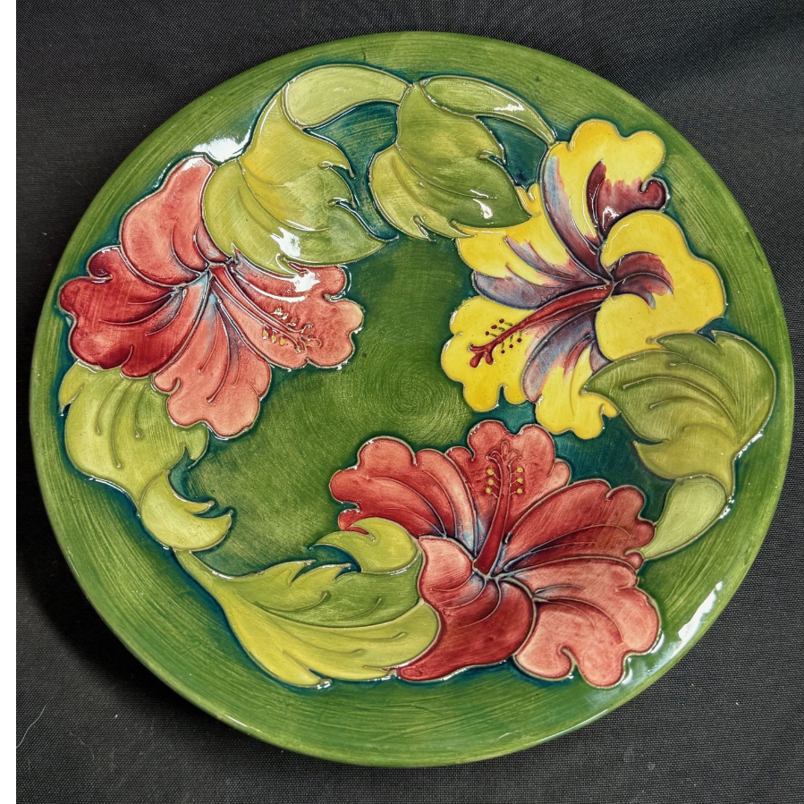 Moorcroft Hibiscus Pattern Shallow Bowl - VIN1177D