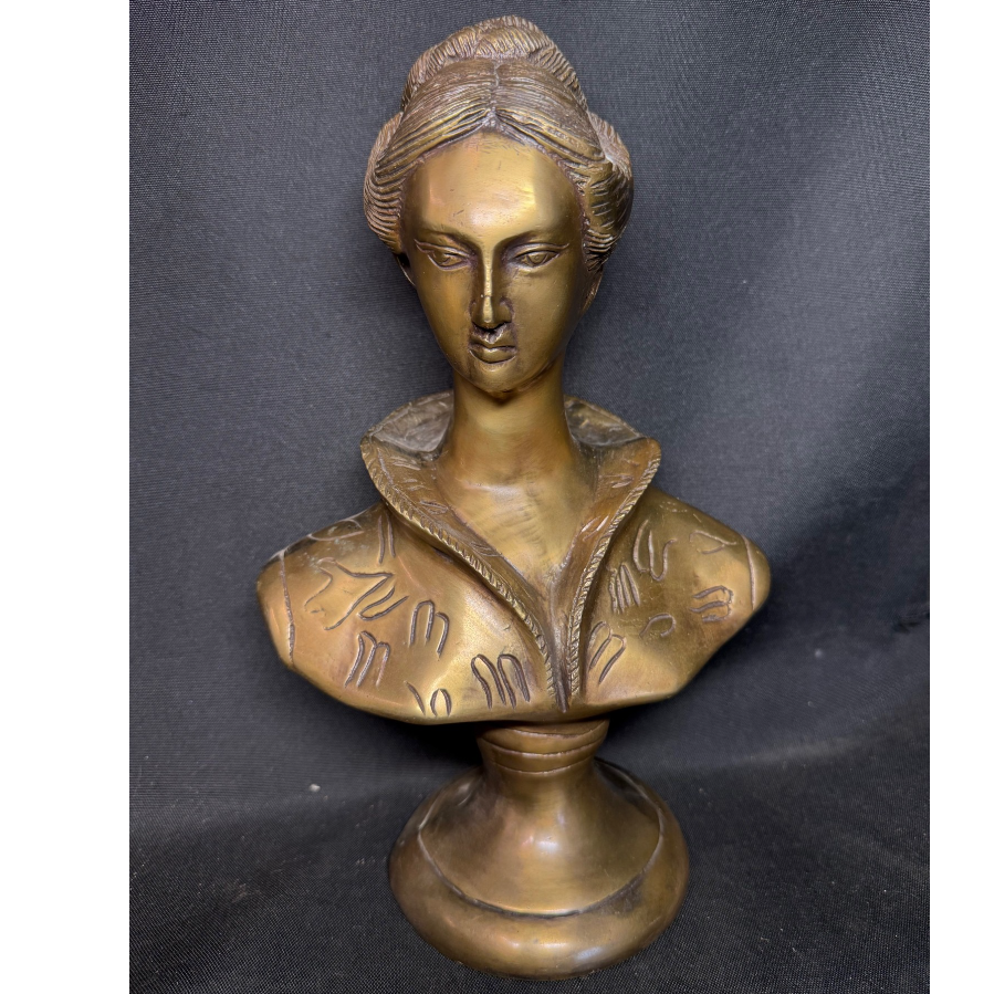 Cast Metal Bust of a Female Figure - VIN1167k