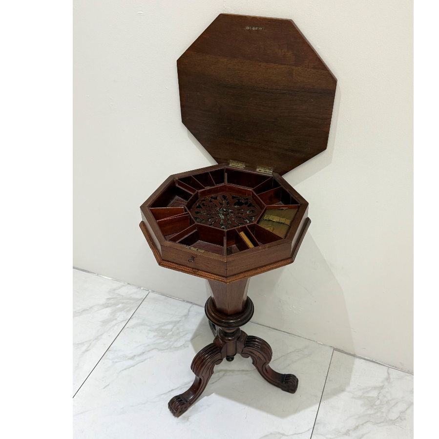 Victorian Mahogany Sewing Box/Table - VIN1165Z