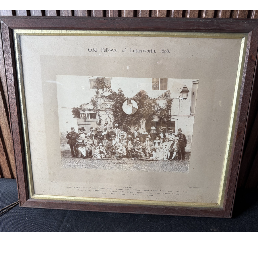 Original Old 1896 Framed Photo Titled “Odd Fellows of Lutterworth 1896” - VIN1172Y