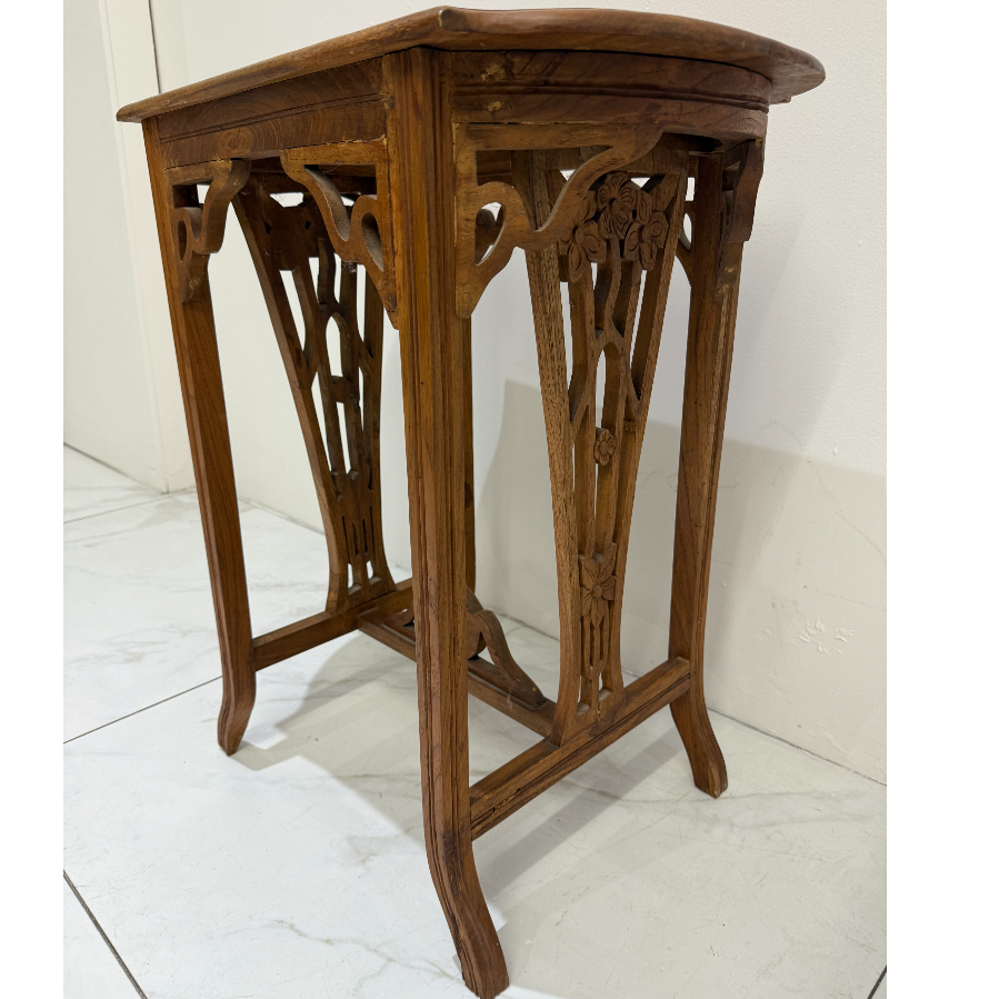 Antique Arts & Crafts Carved Occasional Table - VIN1177O