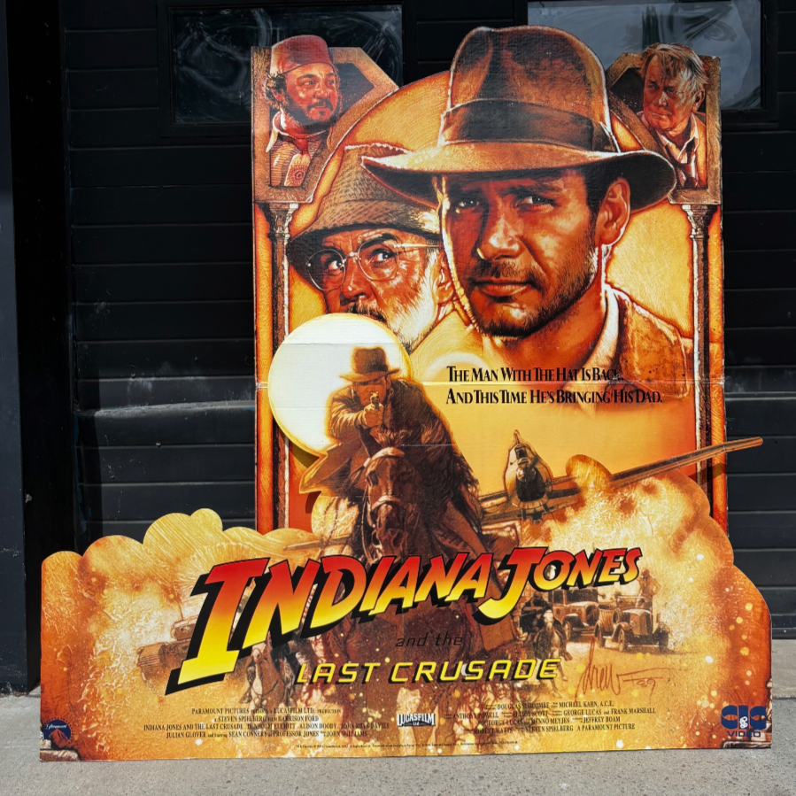 X-Large 3D Indiana Jones 'Last Crusade' Cardboard Cinema Advertising Sign - VIN1179Z