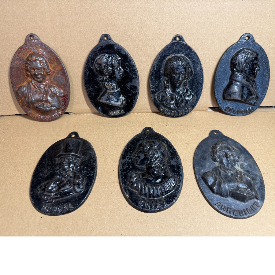 Antique Salop Iron Oval Wall Plaques - 7 Available - Individually Priced - VIN1180W