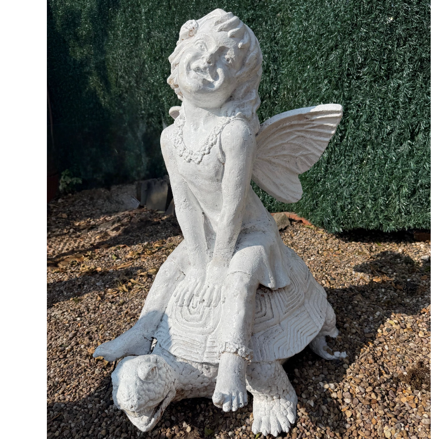 Cast Iron Girl on Tortoise - VIN555G