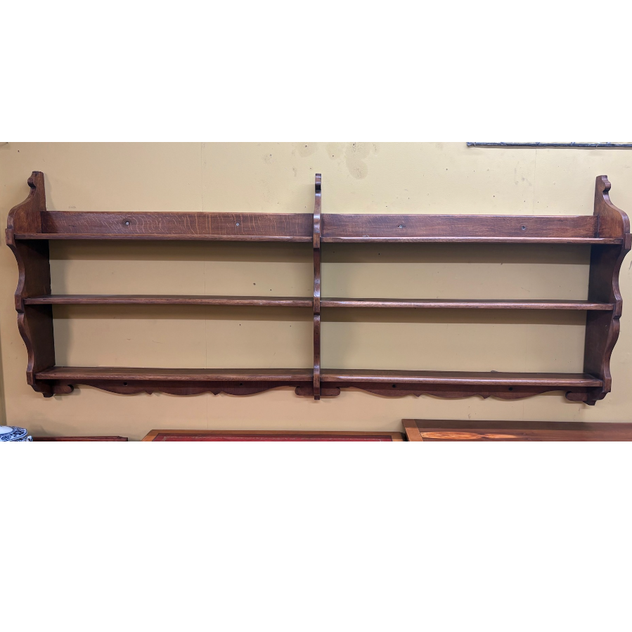 Oak Three Tier Wall Shelf - VIN1183D