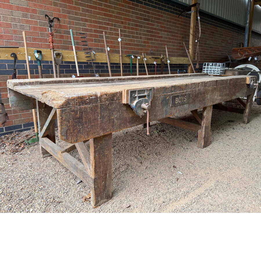 Impressive and Massive Old Reclaimed School Work Bench - VIN1175A