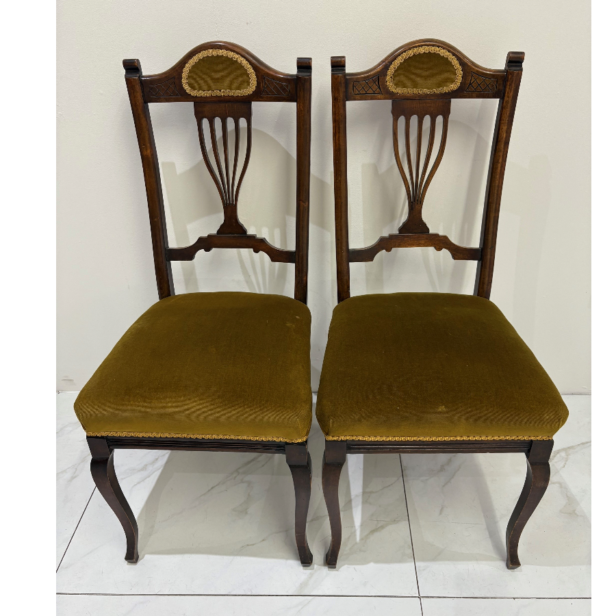 Set of 2 Mahogany Dining Chairs - VIN833L/1108M