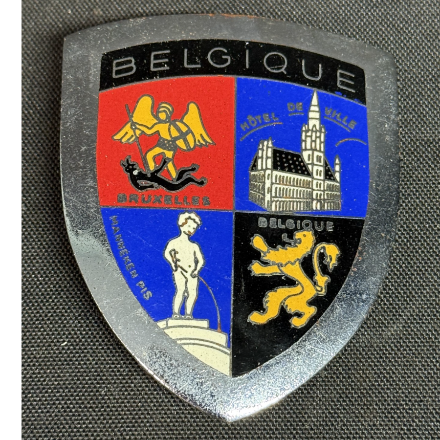 Vintage Belgique - Bruxelles Car Grill Badge - VIN1180H
