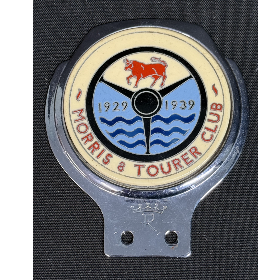 Vintage 1960s Morris Prewar 8 Tourer Club Car Badge - VIN1181F