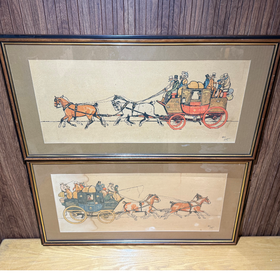 Two Cecil Aldin Framed Coaching Prints - VIN1173E