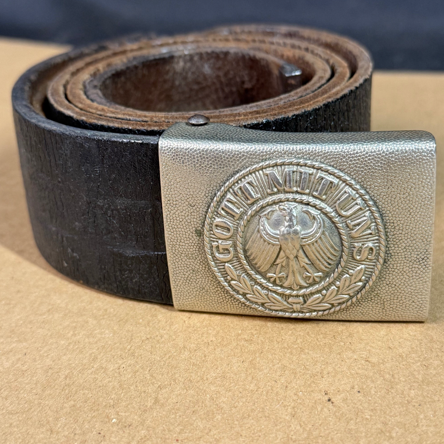 1930/40’s Original WW2 German Army Leather Belt from a German Soldier - VIN1186M